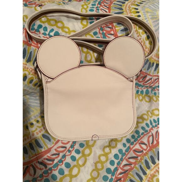 Disney x Coach Patricia Saddle Crossbody With Mickey Mouse Ears Bag Chalk - Picture 1 of 7